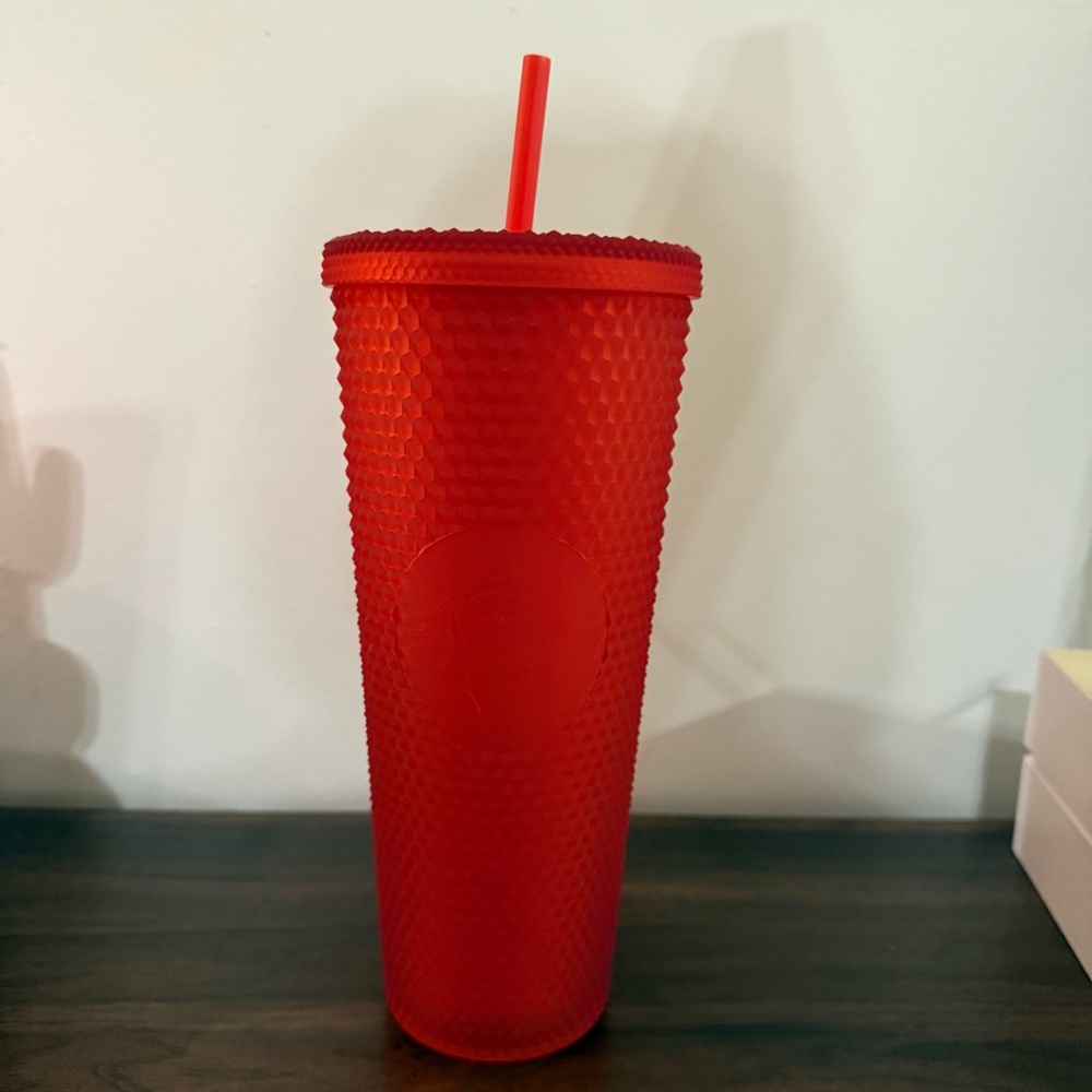 Starbucks Red Matte Studded Tumbler 24oz Venti Cold Cup 2020 Holiday